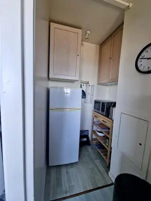 Cuisine ou kitchenette dans l'établissement Duplex vue sur mer