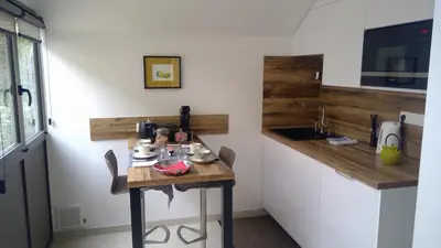 Cuisine ou kitchenette dans l'établissement L'Atelier