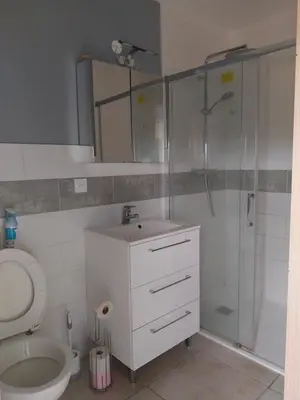 Salle de bains dans l'établissement Gite Du Palefrenier