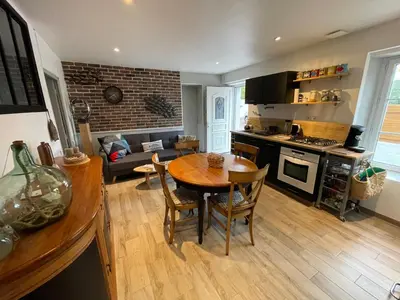 Cuisine ou kitchenette dans l'établissement Petite maison dans la manche
