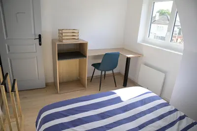 Un ou plusieurs lits dans un hébergement de l'établissement La Tanière de la baie - Maison 6-8 pers