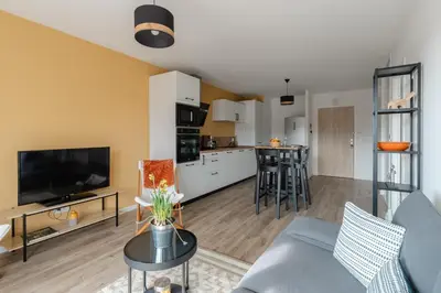 Cuisine ou kitchenette dans l'établissement Madreperla - Appt à moins dun km de la plage