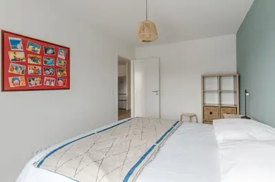 Un ou plusieurs lits dans un hébergement de l'établissement Madreperla - Appt à moins dun km de la plage