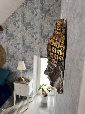 Coin salon dans l'établissement Les palmiers