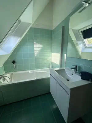 Salle de bains dans l'établissement Maison cosy au centre historique de Bayeux
