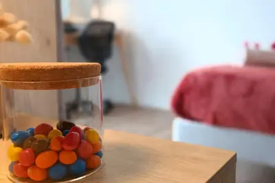 Un ou plusieurs lits dans un hébergement de l'établissement Appartement neuf - 3 chambres - 6 personnes - 73m² vue sur la ville