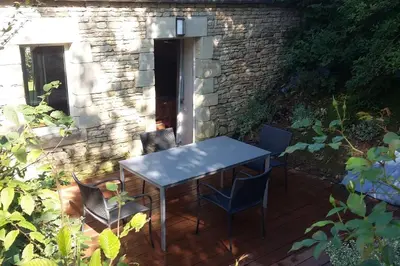 Jardin de l'établissement Gite Normand sur les plages du débarquement.