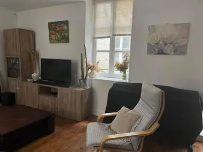 Télévision ou salle de divertissement dans l'établissement Duplex cosy hyper centre Caen
