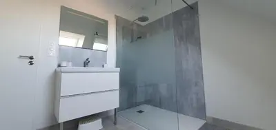 Salle de bains dans l'établissement Le gite de la grange de dime