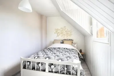 Un ou plusieurs lits dans un hébergement de l'établissement L'Eden E&M - Belle maison 8 voyageurs
