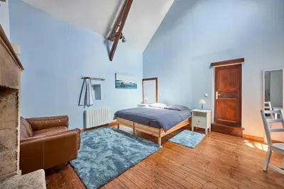 Un ou plusieurs lits dans un hébergement de l'établissement Augustine Beach - Maison à 700 m de la plage