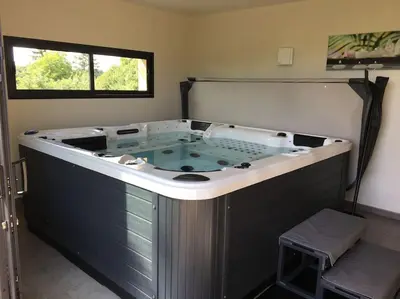Plan de l'établissement La Miltière, maison avec piscine, spa et sauna