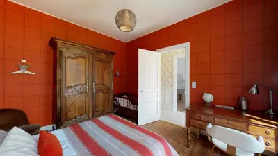 Un ou plusieurs lits dans un hébergement de l'établissement La Clef Decamp Villa Dei 15 pers jacuzzi, baby-foot, 30 min mer