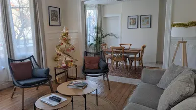 Coin salon dans l'établissement Villa des roses, comme à la maison