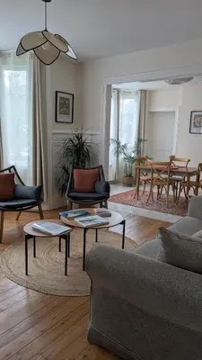Coin salon dans l'établissement Villa des roses, comme à la maison