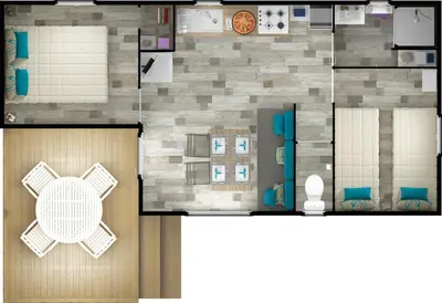 Plan de l'établissement Bungalow Bord de mer
