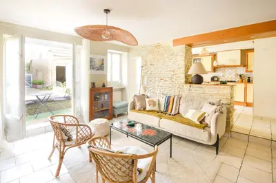 Coin salon dans l'établissement Villa Chausey - Proche de la plage
