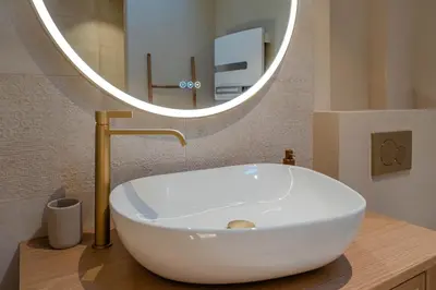 Salle de bains dans l'établissement Nénuphar