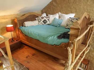 Un ou plusieurs lits dans un hébergement de l'établissement La Maison Cabane