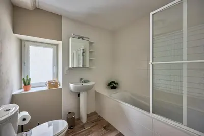 Salle de bains dans l'établissement La Maison du Pêcheur - A 250 m de la plage
