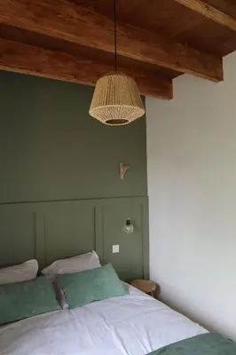 Un ou plusieurs lits dans un hébergement de l'établissement Le domaine des figuiers - Gîte des pèlerins