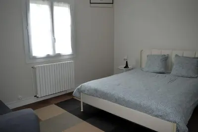 Un ou plusieurs lits dans un hébergement de l'établissement Le Dortoir, maison familiale - jardin - 5km mer