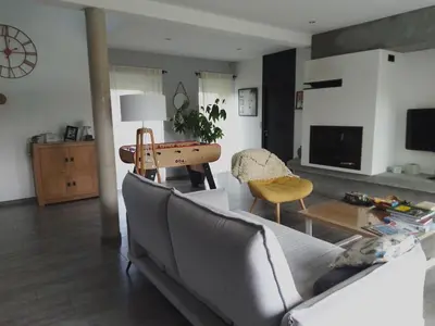 Télévision ou salle de divertissement dans l'établissement Maison 15 min du Mont St Michel