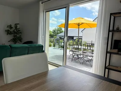 Balcon ou terrasse dans l'établissement La Maison des Copains au coeur du DDAY
