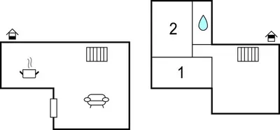Plan de l'établissement Cozy Home In Sartilly-Baie-Bocage