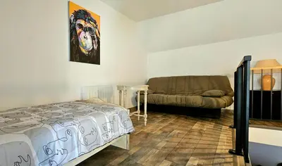 Un ou plusieurs lits dans un hébergement de l'établissement Maison Saint Côme du Mont
