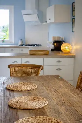 Cuisine ou kitchenette dans l'établissement Dunes