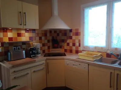 Cuisine ou kitchenette dans l'établissement GITE la belle échappée