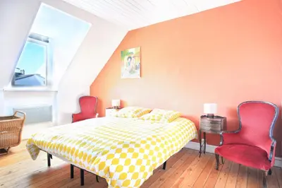 Un ou plusieurs lits dans un hébergement de l'établissement Le Cottage des Pêcheurs - Charmante Maison pour 6