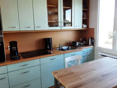 Cuisine ou kitchenette dans l'établissement Le Plongeoir