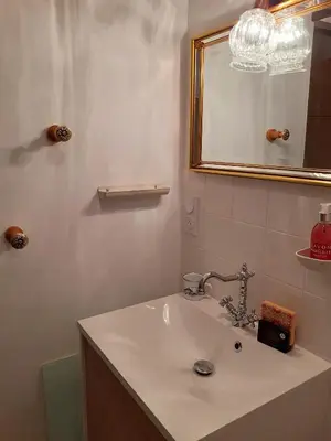 Salle de bains dans l'établissement La casa d'isa