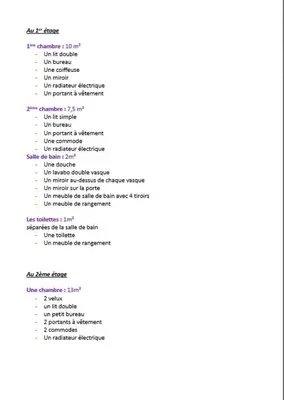 Plan de l'établissement Maison de vacances 5 voyageurs