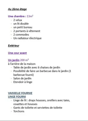 Plan de l'établissement Maison de vacances 5 voyageurs