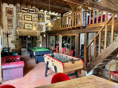 Plan de l'établissement La Clef Decamp Moulin du Gast 35pers jacuzzi sauna billard baby