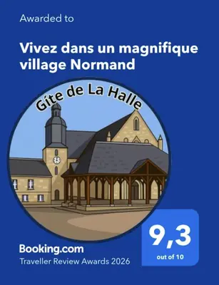 Certificat, récompense, panneau ou autre document affiché dans l'établissement Vivez dans un magnifique village Normand