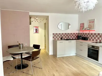 Cuisine ou kitchenette dans l'établissement La parenthèse amoureuse