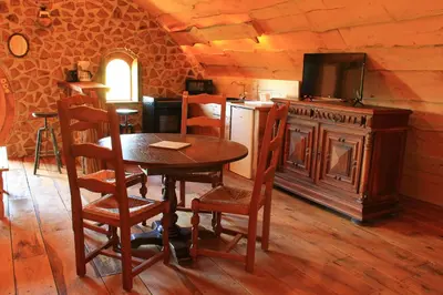 Cuisine ou kitchenette dans l'établissement Bois de bouc