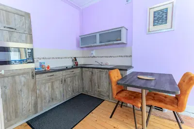 Cuisine ou kitchenette dans l'établissement Le NID D'ORIENT