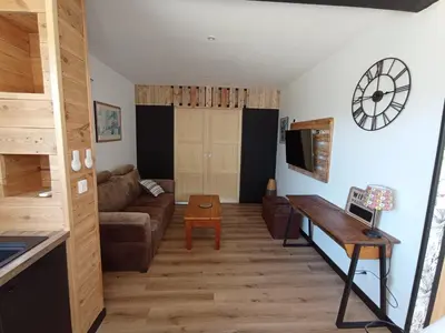 Cuisine ou kitchenette dans l'établissement La maison du bout