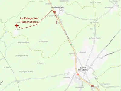 Plan de l'établissement Chambre de Jeanne - Le Refuge des Parachutistes - en bordure du marais