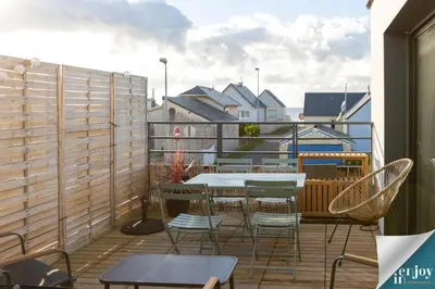 Balcon ou terrasse dans l'établissement Logis Lina
