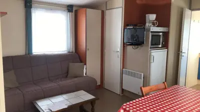 Cuisine ou kitchenette dans l'établissement Mobil Home