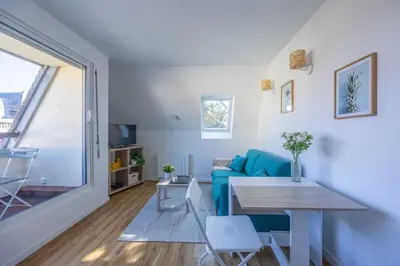 Coin salon dans l'établissement Duplex Les Mouettes - Welkeys