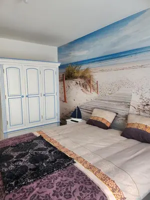 Un ou plusieurs lits dans un hébergement de l'établissement Maison 600m de la mer, votre escapade idéale