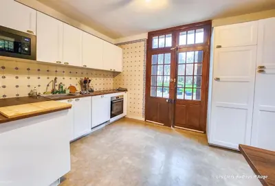 Cuisine ou kitchenette dans l'établissement Le Haras des Charmilles