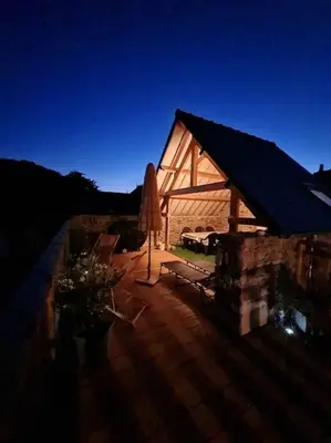 Vue générale sur la montagne ou vue sur la montagne depuis la maison de vacances